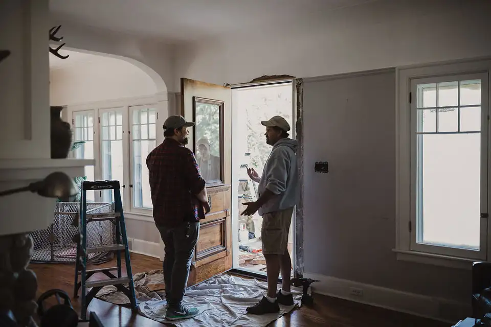 two men working on home remodeling in Jackson Hole